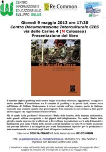 locandina CIES 9 maggio 2013 - Arraffaterre