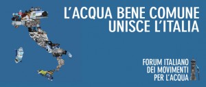 l'acqua bene comune unisce l'Italia l'acqua bene comune unisce l'Italia