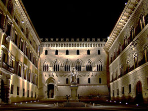 sede del Monte dei Paschi di Siena, foto di Tango7174, licenza CC-BY-SA-3.0-2.5-2.0-1.0, Wikimedia Commons