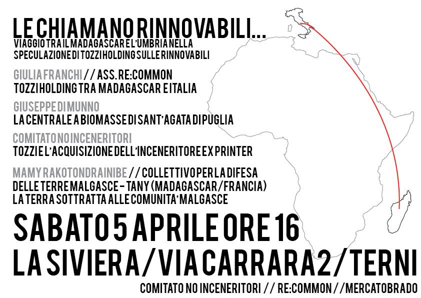 Evento - le chiamano rinnovabili - 5 aprile - Terni