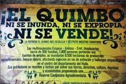 Manifesto contro la diga di El Quimbo