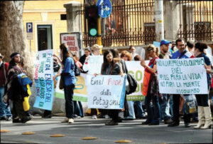 Manifestazione Stop Enel - foto Lucciole per lanterne